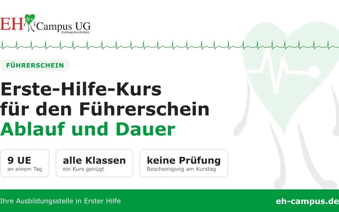 Erste-Hilfe-Kurs für den Führerschein: Ablauf, Dauer und was Sie mitbringen