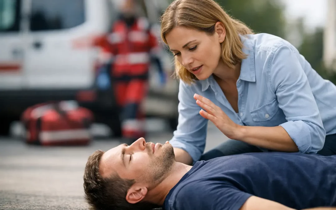Bewusstlose Person richtig ansprechen im Notfall