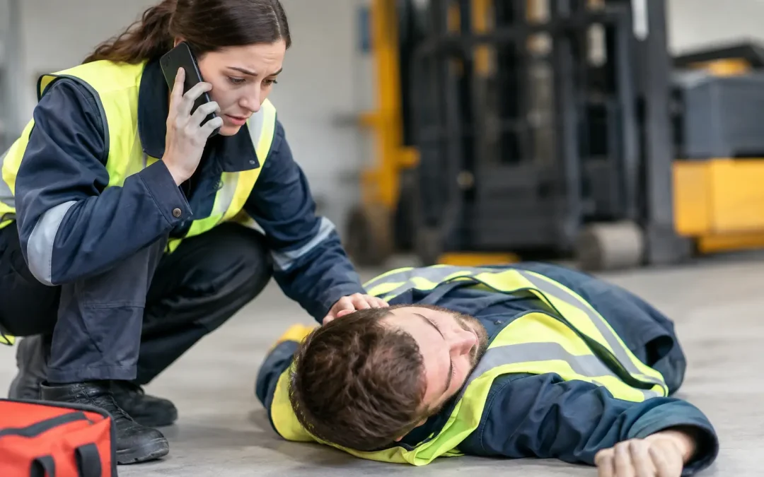 Notruf bei Arbeitsunfall richtig absetzen